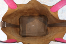 Load image into Gallery viewer, HERMES PICOTIN PM Bi-color Chevre myzore goatskim Etoupe gray/Rose shocking □K Engraving Hand bag 700050220