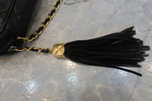 Load image into Gallery viewer, CHANEL Matelasse fringe chain shoulder bag Lambskin Black/Gold hadware Shoulder bag 800080131