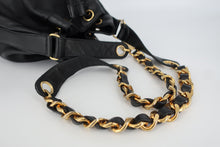將圖片載入圖庫檢視器 CHANEL/シャネル 巾着チェーンショルダーバッグ ラムスキン ブラック/ゴールド金具 ショルダーバッグ 800080190