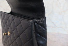 画像をギャラリービューアに読み込む, CHANEL/シャネル マトラッセ台形ハンドバッグ キャビアスキン ブラック/ゴールド金具 ハンドバッグ 800020270