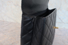 画像をギャラリービューアに読み込む, CHANEL/シャネル マトラッセ台形ハンドバッグ キャビアスキン ブラック/ゴールド金具 ハンドバッグ 800020270