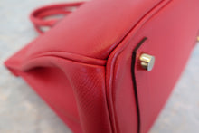 画像をギャラリービューアに読み込む, HERMES/エルメス バーキン30 ヴォーエプソン ルージュカザック □Q刻印 ハンドバッグ 800010126