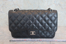 Load image into Gallery viewer, CHANEL Medium Matelasse double flap double chain shoulder bag Caviar skin Black/Silver hadware Shoulder bag 800050046