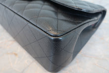 Load image into Gallery viewer, CHANEL Medium Matelasse double flap double chain shoulder bag Caviar skin Black/Silver hadware Shoulder bag 800050046