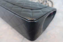 Load image into Gallery viewer, CHANEL Medium Matelasse double flap double chain shoulder bag Caviar skin Black/Silver hadware Shoulder bag 800050046