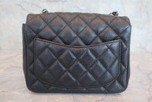 Load image into Gallery viewer, CHANEL Mini Matelasse single flap chain shoulder bag Caviar skin Black/Silver hadware Shoulder bag 800050035
