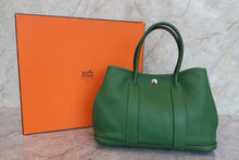画像をギャラリービューアに読み込む, HERMES/エルメス ガーデンパーティTPM ネゴンダ グリーン □N刻印 トートバッグ 800010139
