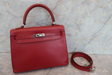将图片加载到图库查看器,HERMES KELLY 25 Epsom leather Rouge □L刻印 Shoulder bag 700080125