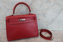 將圖片載入圖庫檢視器 HERMES/エルメス ケリー25 ヴォーエプソン ルージュ □L刻印 ショルダーバッグ 700080125
