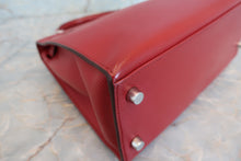 將圖片載入圖庫檢視器 HERMES/エルメス ケリー25 ヴォーエプソン ルージュ □L刻印 ショルダーバッグ 700080125