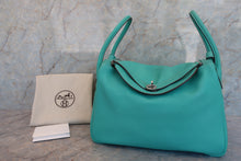 Load image into Gallery viewer, HERMES LINDY 34 Swift leather Lagon □K Engraving Shoulder bag 700060046