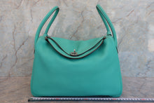 Load image into Gallery viewer, HERMES LINDY 34 Swift leather Lagon □K Engraving Shoulder bag 700060046