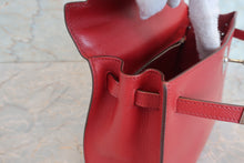 將圖片載入圖庫檢視器 HERMES/エルメス ケリー25 ヴォーエプソン ルージュ □L刻印 ショルダーバッグ 700080125