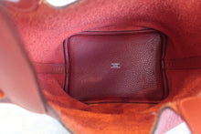将图片加载到图库查看器,HERMES PICOTIN LOCK TOUCH PM Clemence leather/Swift leather Rouge H/Brique □R刻印 Hand bag 800010138