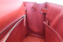 將圖片載入圖庫檢視器 HERMES/エルメス ケリー25 ヴォーエプソン ルージュ □L刻印 ショルダーバッグ 700080125