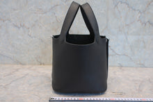将图片加载到图库查看器,HERMES PICOTIN LOCK PM Clemence leather Black Y刻印 Hand bag 800060070