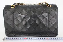 Load image into Gallery viewer, CHANEL Matelasse Double Flap Double Chain shoulder bag Lambskin Black/Gold hardware Shoulder bag 800090051