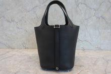将图片加载到图库查看器,HERMES PICOTIN LOCK PM Clemence leather Black Y刻印 Hand bag 800060070