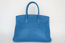 将图片加载到图库查看器,HERMES BIRKIN 30 Clemence leather Mykonos □O刻印 Hand bag 800100074