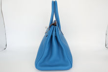 将图片加载到图库查看器,HERMES BIRKIN 30 Clemence leather Mykonos □O刻印 Hand bag 800100074