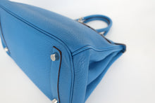 将图片加载到图库查看器,HERMES BIRKIN 30 Clemence leather Mykonos □O刻印 Hand bag 800100074