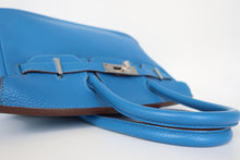 将图片加载到图库查看器,HERMES BIRKIN 30 Clemence leather Mykonos □O刻印 Hand bag 800100074