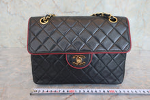 将图片加载到图库查看器,CHANEL/香奈儿 CF 拼色 链条 肩背包 羊皮 Black/Red/Gold hadware(黑色/红色/金色金属) 肩背包 800040047