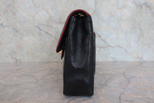 将图片加载到图库查看器,CHANEL/香奈儿 CF 拼色 链条 肩背包 羊皮 Black/Red/Gold hadware(黑色/红色/金色金属) 肩背包 800040047