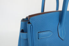 将图片加载到图库查看器,HERMES BIRKIN 30 Clemence leather Mykonos □O刻印 Hand bag 800100074