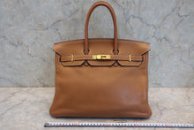 画像をギャラリービューアに読み込む, HERMES/エルメス バーキン35 トゴ ゴールド □K刻印 ハンドバッグ 800070086