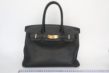 将图片加载到图库查看器,HERMES BIRKIN 30 Togo leather Black □I刻印 Hand bag 800100062