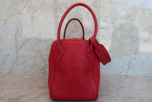 Load image into Gallery viewer, HERMES LINDY 34 Clemence leather Rouge casaque □P Engraving Shoulder bag 700070173