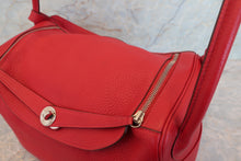 Load image into Gallery viewer, HERMES LINDY 34 Clemence leather Rouge casaque □P Engraving Shoulder bag 700070173