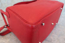 Load image into Gallery viewer, HERMES LINDY 34 Clemence leather Rouge casaque □P Engraving Shoulder bag 700070173