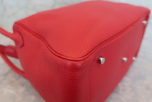 Load image into Gallery viewer, HERMES LINDY 34 Clemence leather Rouge casaque □P Engraving Shoulder bag 700070173