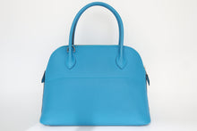 将图片加载到图库查看器,HERMES BOLIDE 27 Epsom leather Blue zanzibar A刻印 Shoulder bag 800100088