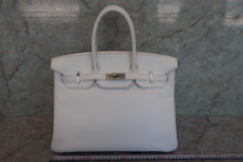 Load image into Gallery viewer, HERMES BIRKIN 35 Epsom leather White □K Engraving Hand bag 700070126