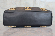 将图片加载到图库查看器,CHANEL/香奈儿 三C 链条包 荔枝皮 Black/Gold hadware(黑色/金色金属) 肩背包 800040029
