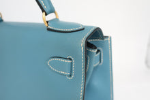画像をギャラリービューアに読み込む, HERMES/エルメス ケリー28 クシュベル ブルージーン □B刻印 ショルダーバッグ 800100043