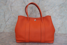 將圖片載入圖庫檢視器 HERMES/エルメス ガーデンパーティPM カントリー オレンジポピー □R刻印 トートバッグ 800010082