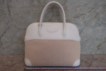 Load image into Gallery viewer, HERMES BOLIDE 35 Toile H/Clemence leather Beige/White □E Engraving Shoulder bag 700120112