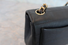 Load image into Gallery viewer, CHANEL Border Stitch chain shoulder bag Caviar skin Black/Gold hadware Shoulder bag 800080132