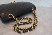 Load image into Gallery viewer, CHANEL Matelasse double flap double chain shoulder bag Lambskin Black/Gold hadware Shoulder bag 800050141