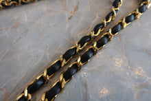 Load image into Gallery viewer, CHANEL Matelasse double flap double chain shoulder bag Lambskin Black/Gold hadware Shoulder bag 800050141