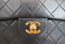 Load image into Gallery viewer, CHANEL Matelasse double flap double chain shoulder bag Lambskin Black/Gold hadware Shoulder bag 800050141