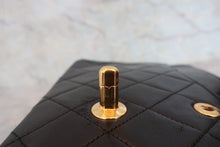 Load image into Gallery viewer, CHANEL Matelasse double flap double chain shoulder bag Lambskin Black/Gold hadware Shoulder bag 800050141