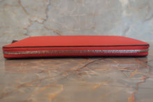 Load image into Gallery viewer, HERMES  Azapp Long Silkin Epsom leather/Silk Rouge pivoine T Engraving Wallet 700050130