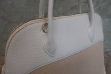 Load image into Gallery viewer, HERMES BOLIDE 35 Toile H/Clemence leather Beige/White □E Engraving Shoulder bag 700120112