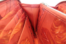 Load image into Gallery viewer, HERMES  Azapp Long Silkin Epsom leather/Silk Rouge pivoine T Engraving Wallet 700050130