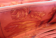 Load image into Gallery viewer, HERMES  Azapp Long Silkin Epsom leather/Silk Rouge pivoine T Engraving Wallet 700050130